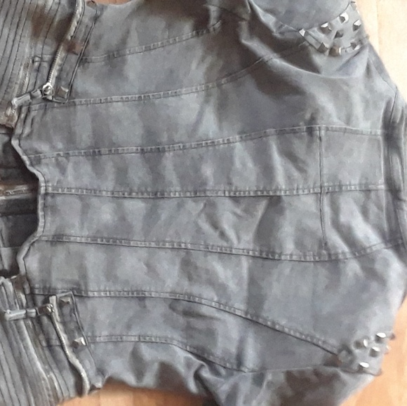 Smokey Gray Biker Jacket - Picture 4 of 5